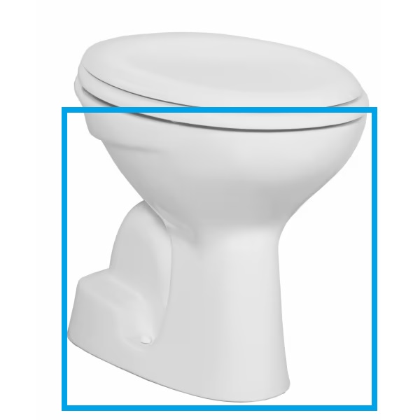 Creavit Staande Wc Onderpot Wit, Zonder Sproeier (Bidet), S-Trap